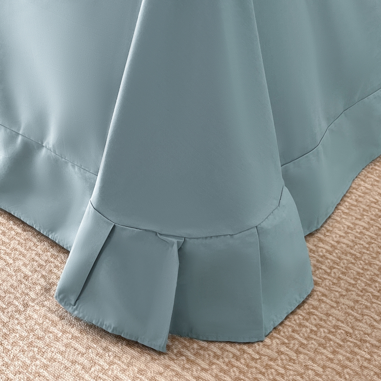 91家纺网 家纺一手货源 找家纺 禾时2025新款全棉磨毛刺绣四件套-香榭丽 云水蓝