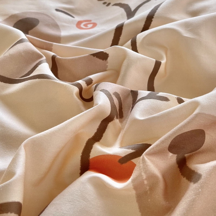 91家纺网 家纺一手货源 找家纺 蘭菲家纺 2025新款学生季卡皮巴拉系列全棉印花三件套 小卡