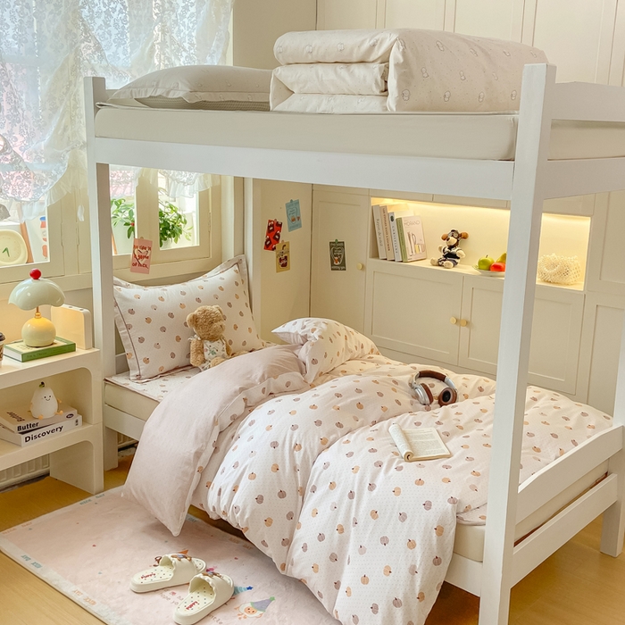 91家纺网 家纺一手货源 找家纺 富之航家纺 2025新款全棉三件套 南瓜小镇