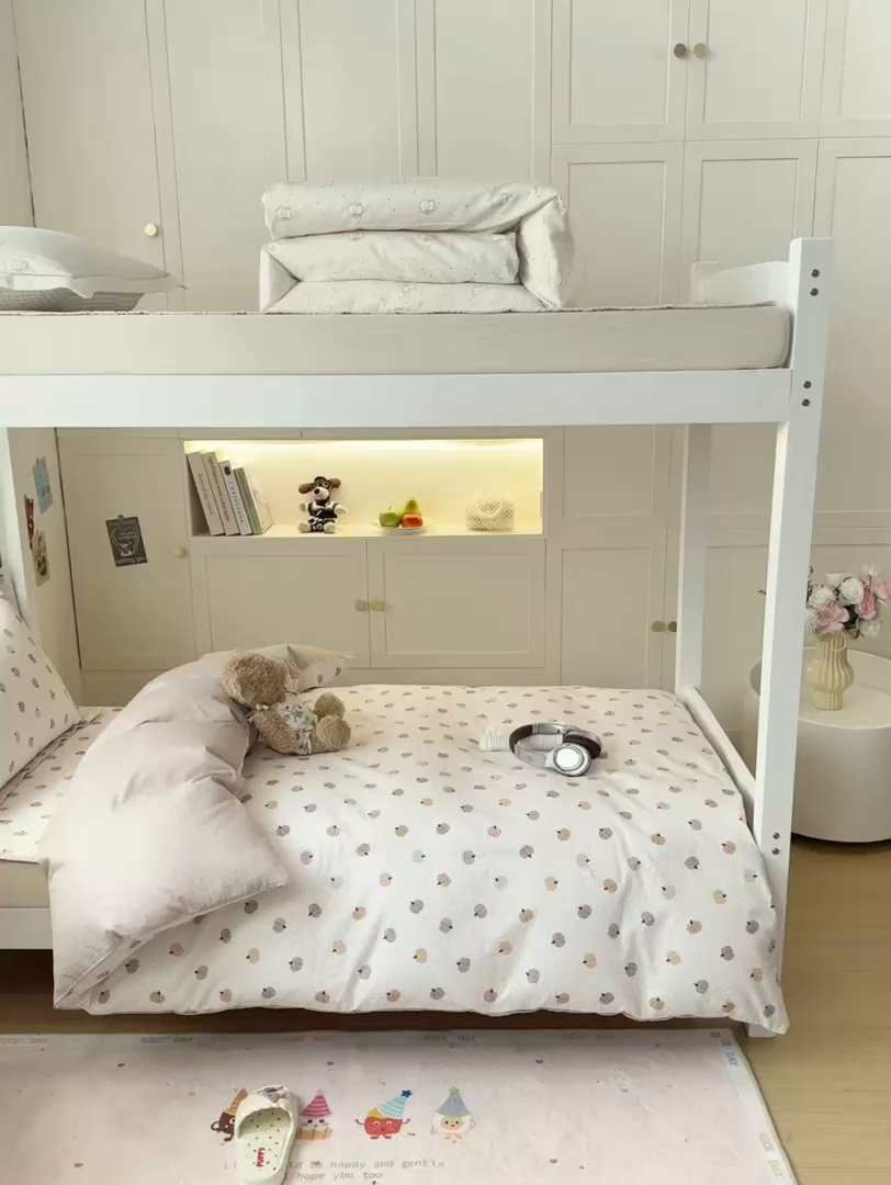 91家纺网 家纺一手货源 找家纺 富之航家纺 2025新款全棉三件套 南瓜小镇