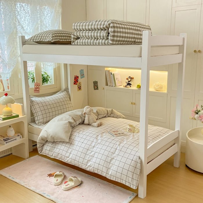 富之航家纺 2025新款全棉三件套 素格