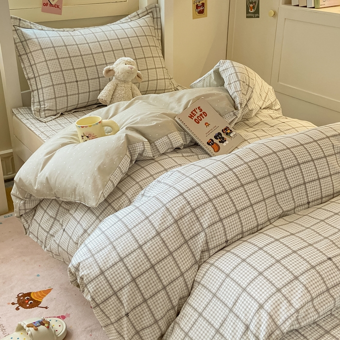 91家纺网 家纺一手货源 找家纺 富之航家纺 2025新款全棉三件套 素格