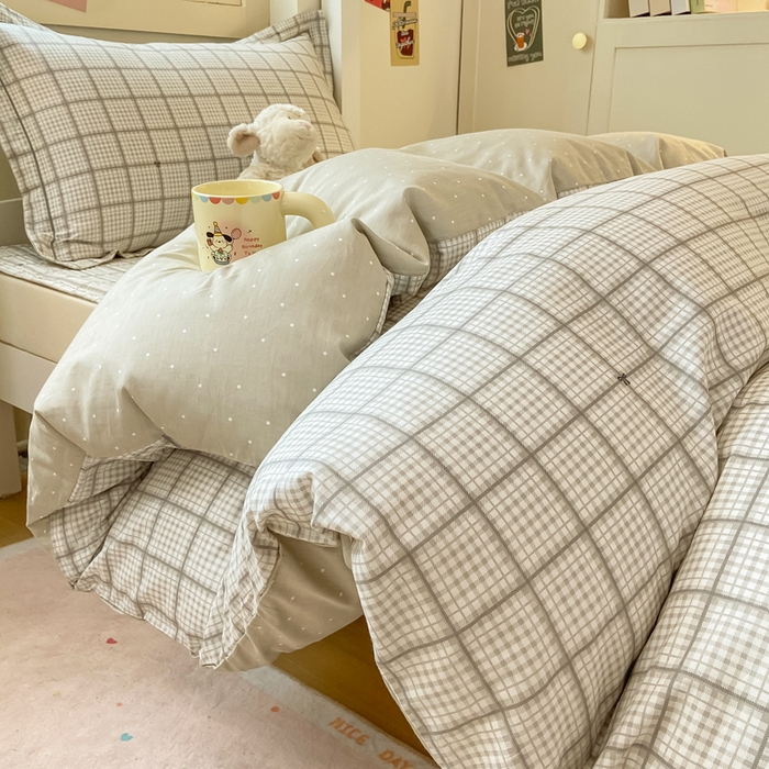 91家纺网 家纺一手货源 找家纺 富之航家纺 2025新款全棉三件套 素格