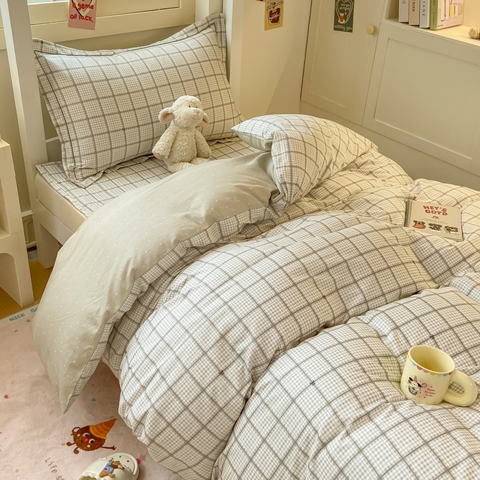 91家纺网 家纺一手货源 找家纺 富之航家纺 2025新款全棉三件套 素格