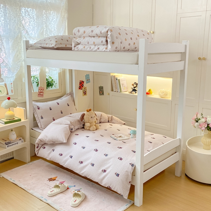 富之航家纺 2025新款全棉三件套 小熊乐园