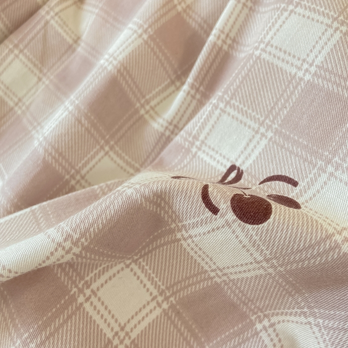 91家纺网 家纺一手货源 找家纺 富之航家纺 2025新款全棉三件套 樱桃蝴蝶结