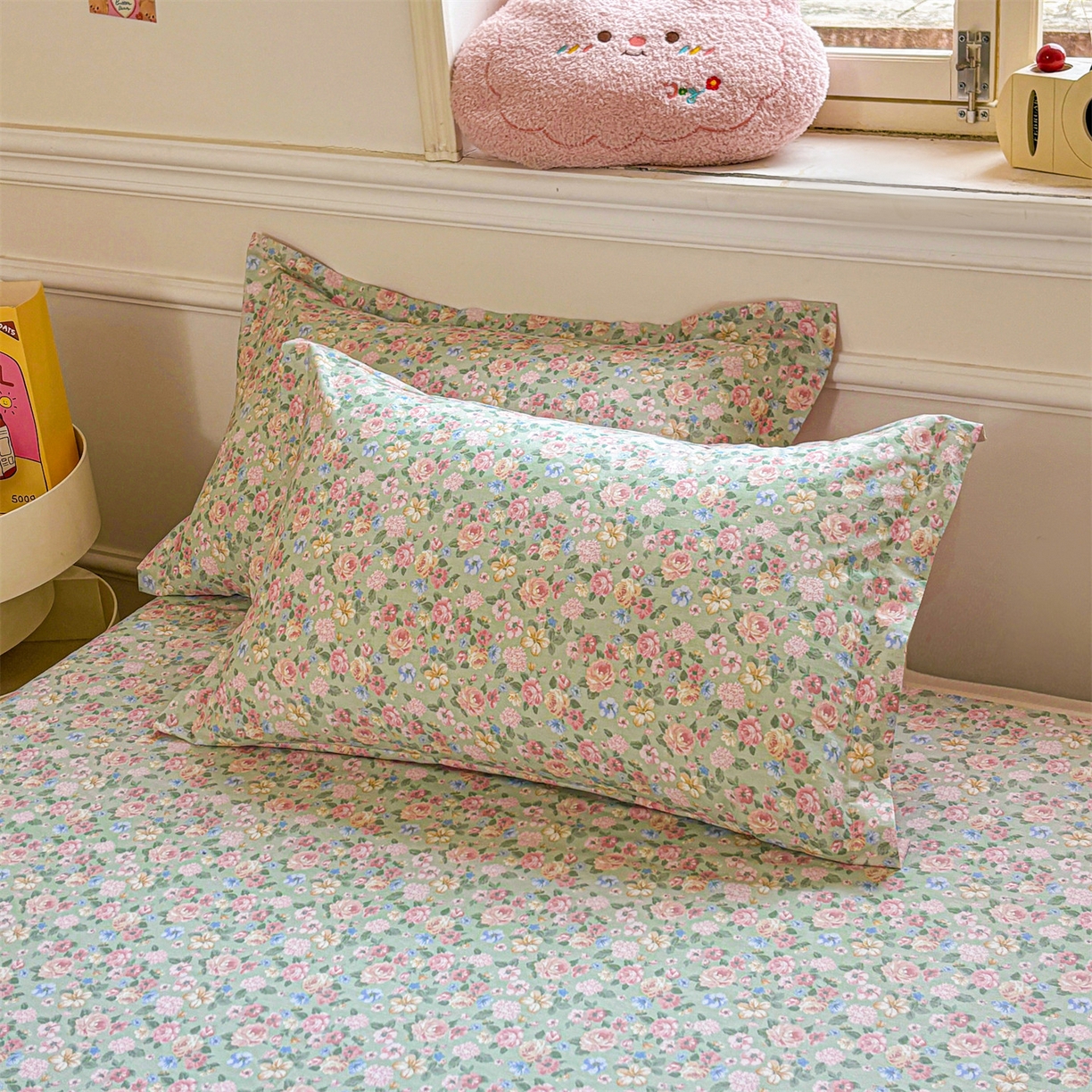 91家纺网 家纺一手货源 找家纺 （总）花梦欣 2025新款全棉纯棉印花单品枕套枕套单件