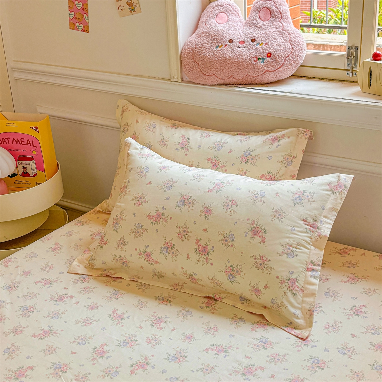 91家纺网 家纺一手货源 找家纺 （总）花梦欣 2025新款全棉纯棉印花单品枕套枕套单件