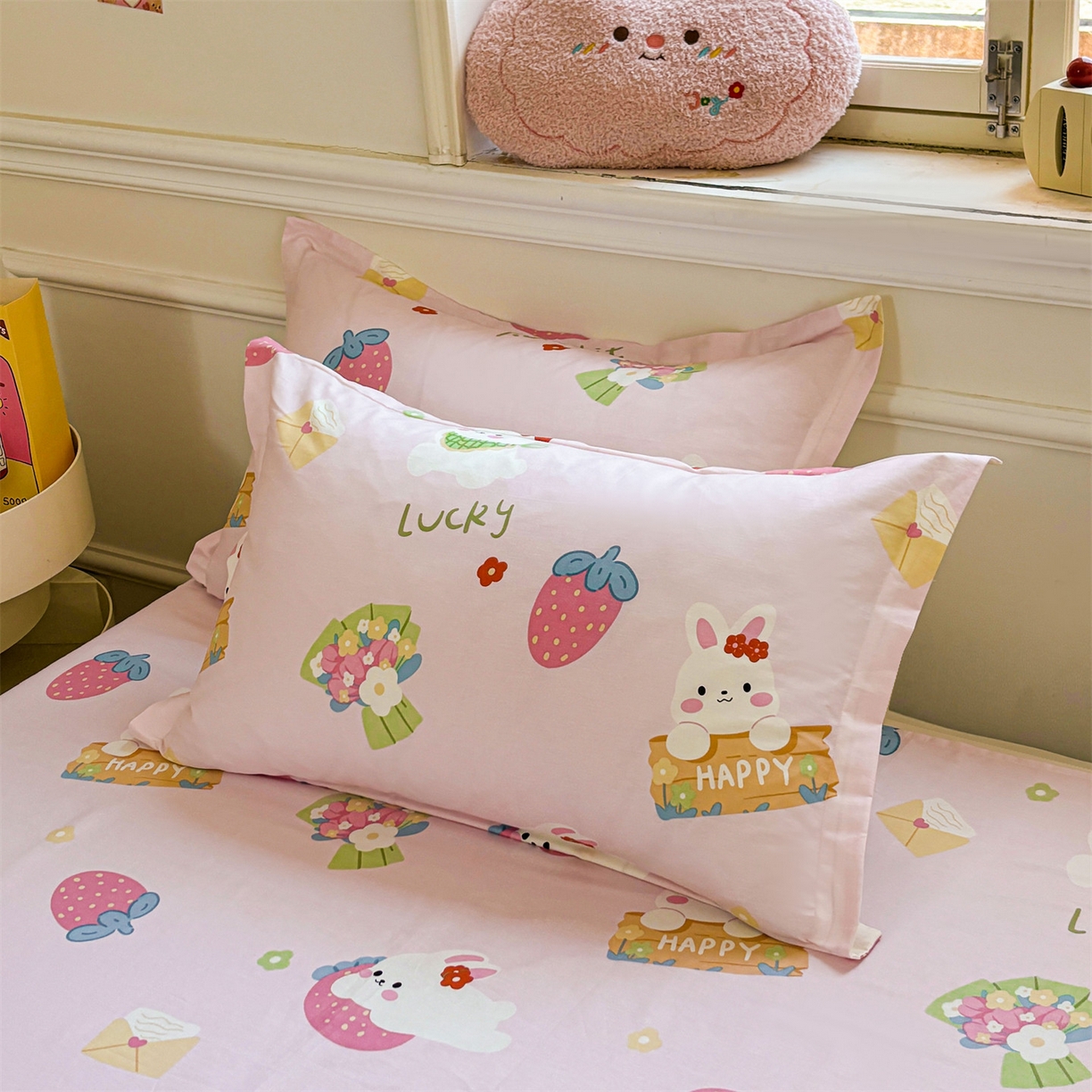 91家纺网 家纺一手货源 找家纺 （总）花梦欣 2025新款全棉纯棉印花单品枕套枕套单件