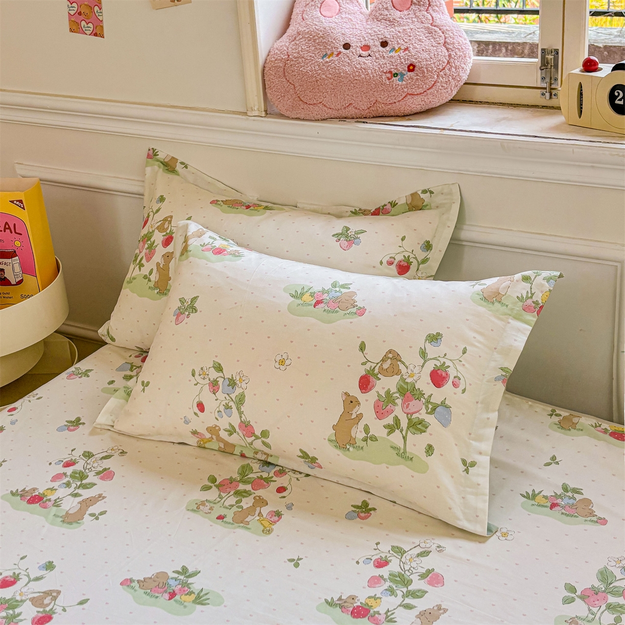 91家纺网 家纺一手货源 找家纺 （总）花梦欣 2025新款全棉纯棉印花单品枕套枕套单件