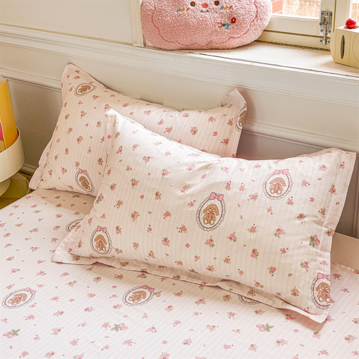 91家纺网 家纺一手货源 找家纺 （总）花梦欣 2025新款全棉纯棉印花单品枕套枕套单件