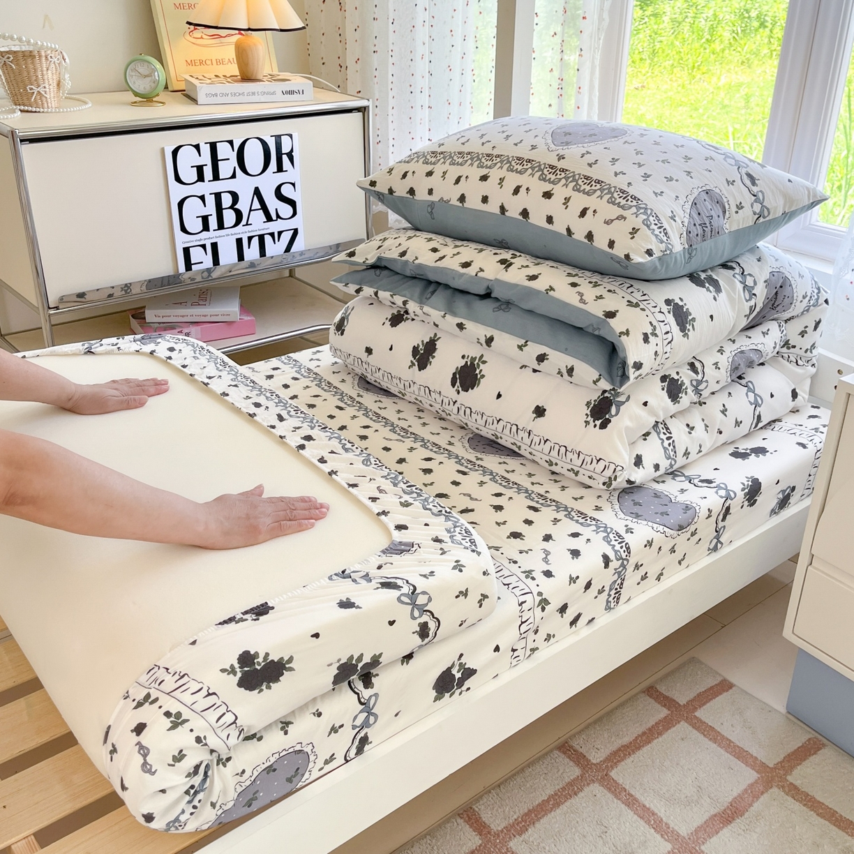 91家纺网 家纺一手货源 找家纺 （总）盛秋家纺 2025新款水洗棉卡通学生小三套套件