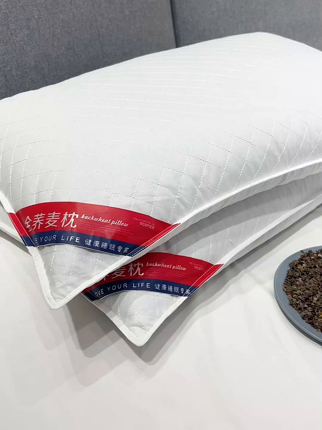 91家纺网 家纺一手货源 找家纺 （总）纽乐家纺 2025新款全棉甜荞麦枕头