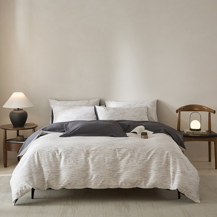 91家纺网 家纺一手货源 找家纺 ONE TWO ONE 121 2025新款高端贡缎高支高密数码印花四件套-星河（平台控价券后不得低于318/338元） 星河-清茶灰