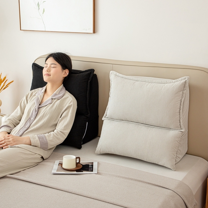 91家纺网 家纺一手货源 找家纺 （总）沐沐家纺 2026新款灯芯绒立体护腰靠枕