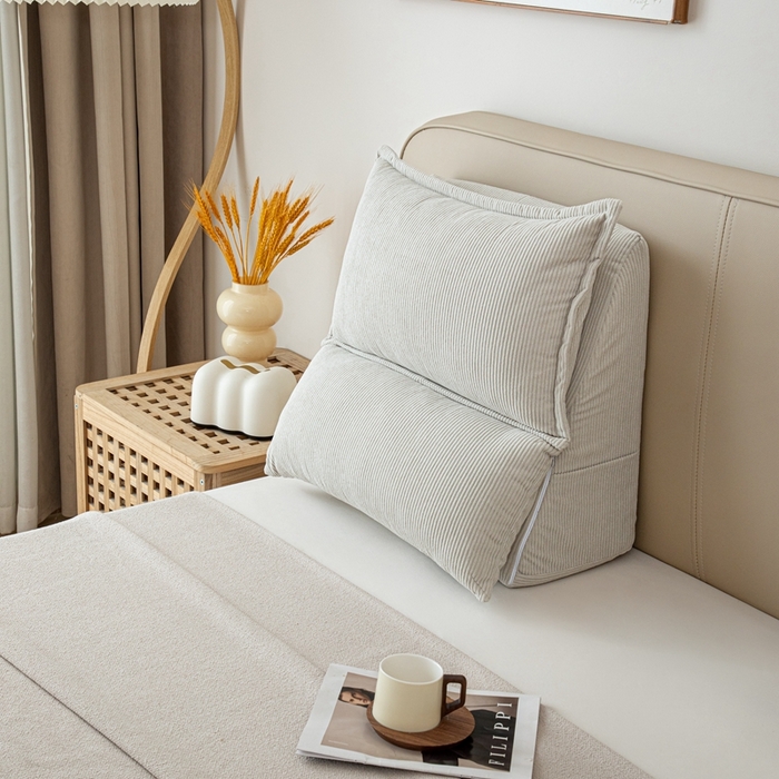 91家纺网 家纺一手货源 找家纺 （总）沐沐家纺 2026新款灯芯绒立体护腰靠枕