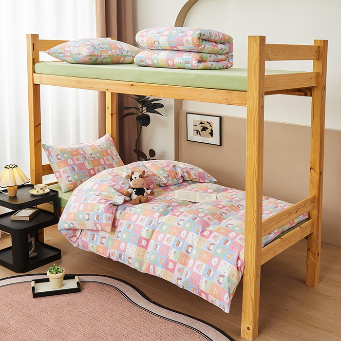 91家纺网 家纺一手货源 找家纺 （总）斯尔顿 2025新款A类全棉双层纱三件套