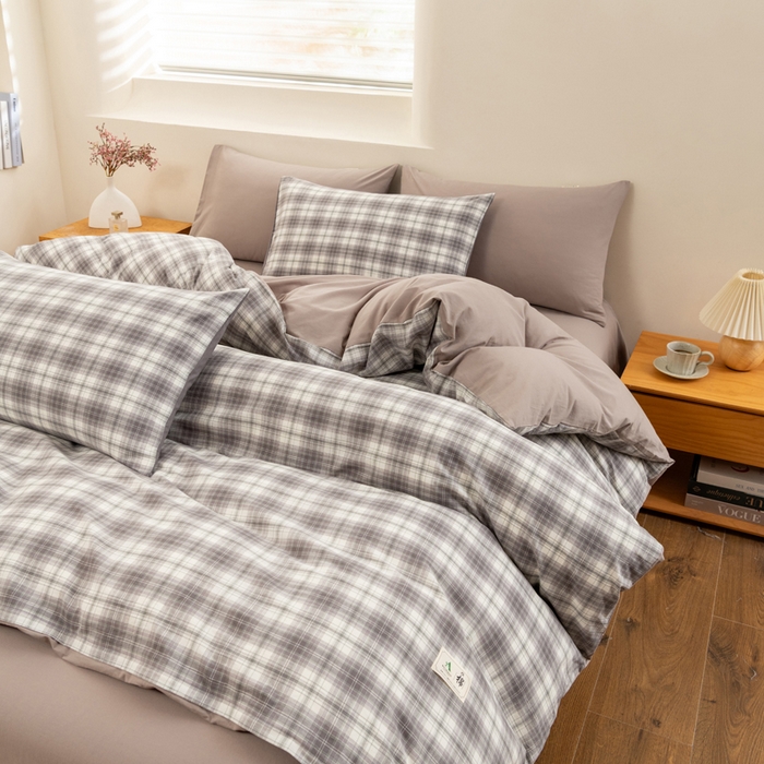 91家纺网 家纺一手货源 找家纺 （总）居美良品 2025新款色织全棉水洗棉四件套