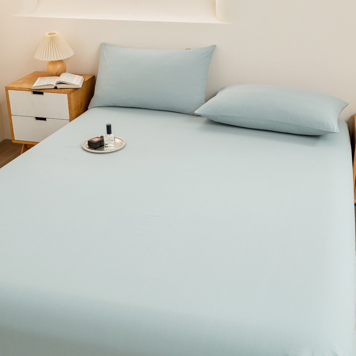 91家纺网 家纺一手货源 找家纺 居美良品 2025新款色织全棉水洗棉四件套 静雅-绿