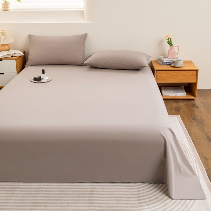 91家纺网 家纺一手货源 找家纺 居美良品 2025新款色织全棉水洗棉四件套 迷雾-蓝