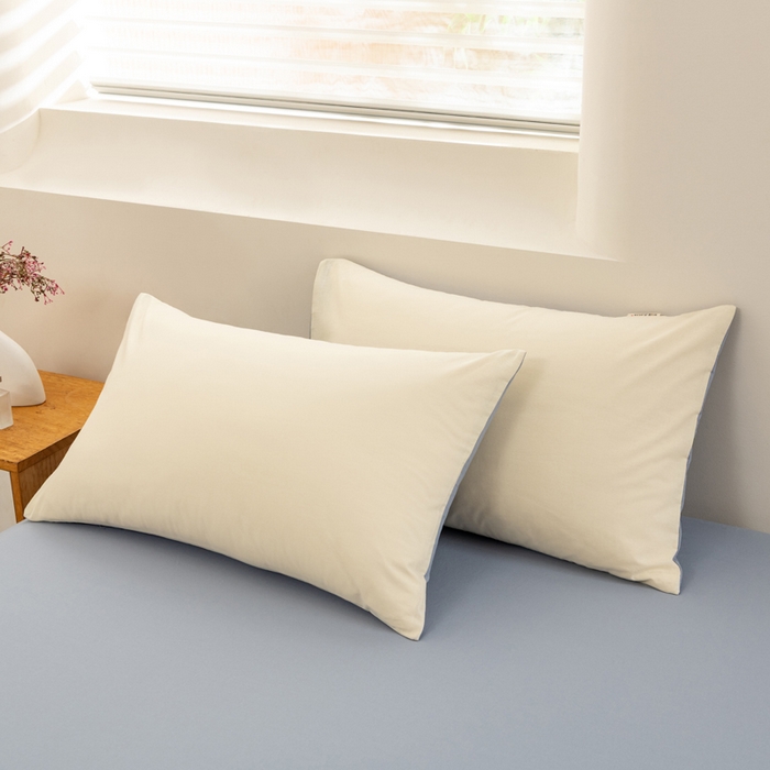 91家纺网 家纺一手货源 找家纺 居美良品 2025新款色织全棉水洗棉四件套 奶昔-蓝