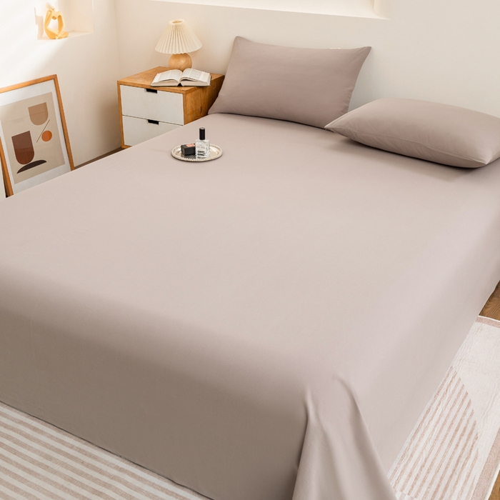 91家纺网 家纺一手货源 找家纺 居美良品 2025新款色织全棉水洗棉四件套 烟雨-灰