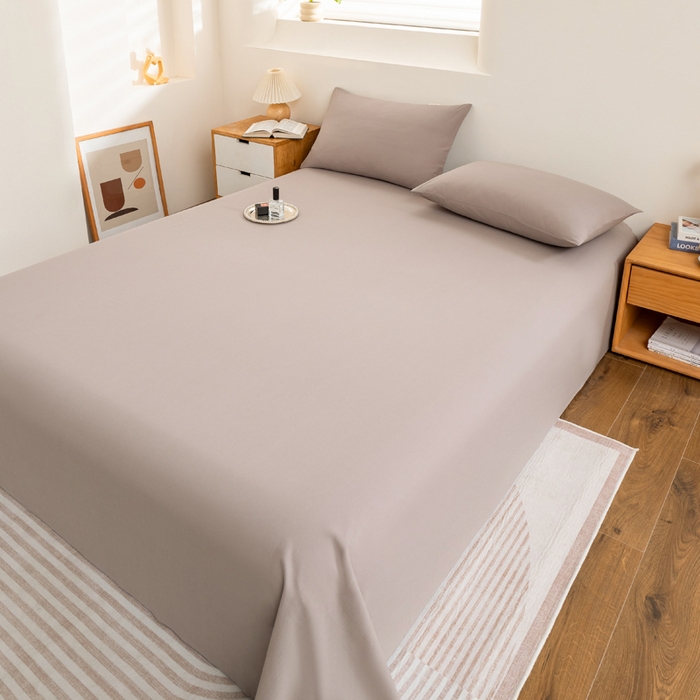 91家纺网 家纺一手货源 找家纺 居美良品 2025新款色织全棉水洗棉四件套 烟雨-灰