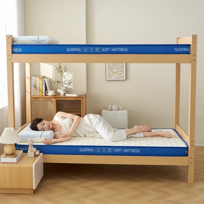 91家纺网 家纺一手货源 找家纺 锦丝钰床垫 2025新款学生网眼透气款乳胶记忆棉床垫 网眼透气款-白色