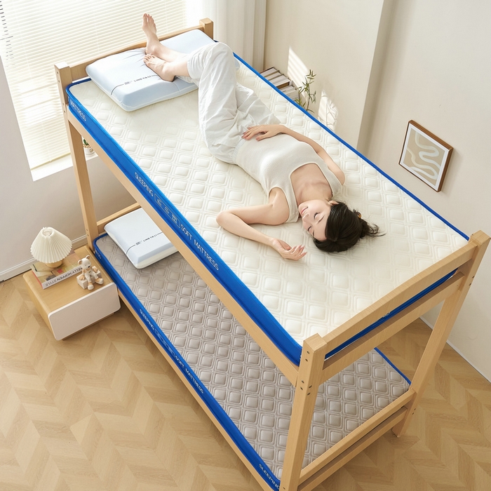 91家纺网 家纺一手货源 找家纺 锦丝钰床垫 2025新款学生网眼透气款乳胶记忆棉床垫 网眼透气款-白色