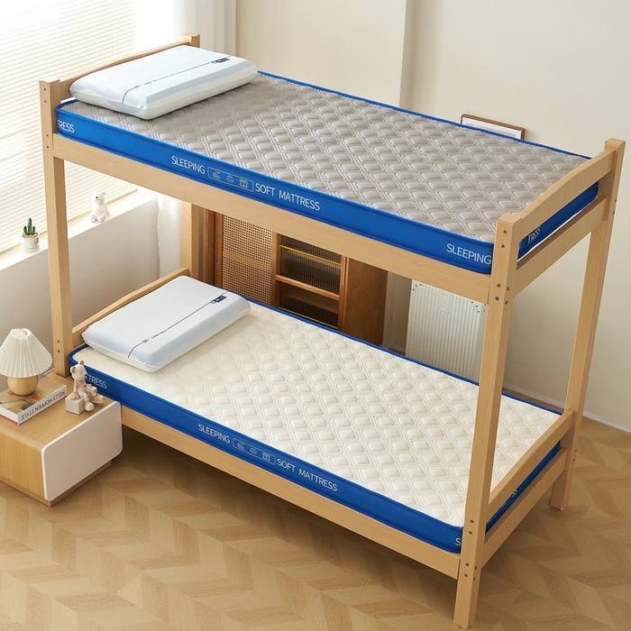 91家纺网 家纺一手货源 找家纺 锦丝钰床垫 2025新款学生网眼透气款乳胶记忆棉床垫 网眼透气款-白色