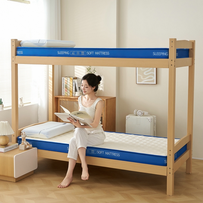 91家纺网 家纺一手货源 找家纺 锦丝钰床垫 2025新款学生网眼透气款乳胶记忆棉床垫 网眼透气款-白色