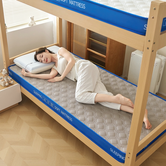 91家纺网 家纺一手货源 找家纺 锦丝钰床垫 2025新款学生网眼透气款乳胶记忆棉床垫 网眼透气款-灰色