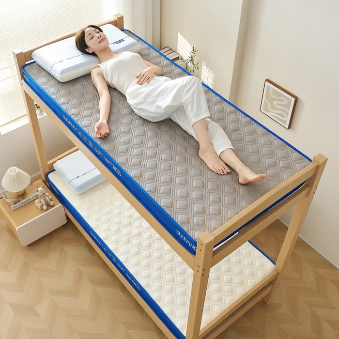 91家纺网 家纺一手货源 找家纺 锦丝钰床垫 2025新款学生网眼透气款乳胶记忆棉床垫 网眼透气款-灰色