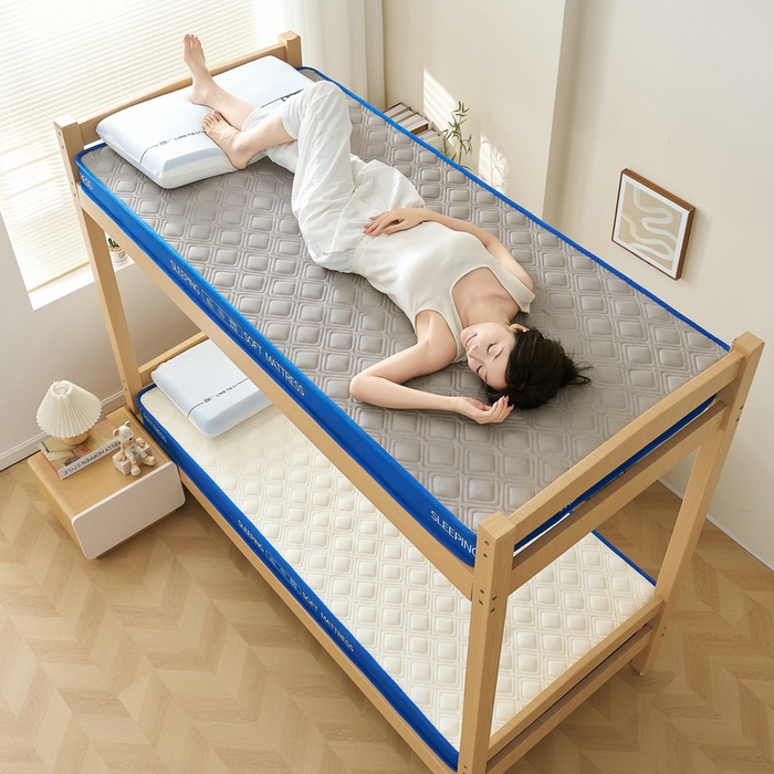 91家纺网 家纺一手货源 找家纺 锦丝钰床垫 2025新款学生网眼透气款乳胶记忆棉床垫 网眼透气款-灰色