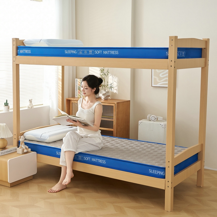 91家纺网 家纺一手货源 找家纺 锦丝钰床垫 2025新款学生网眼透气款乳胶记忆棉床垫 网眼透气款-灰色