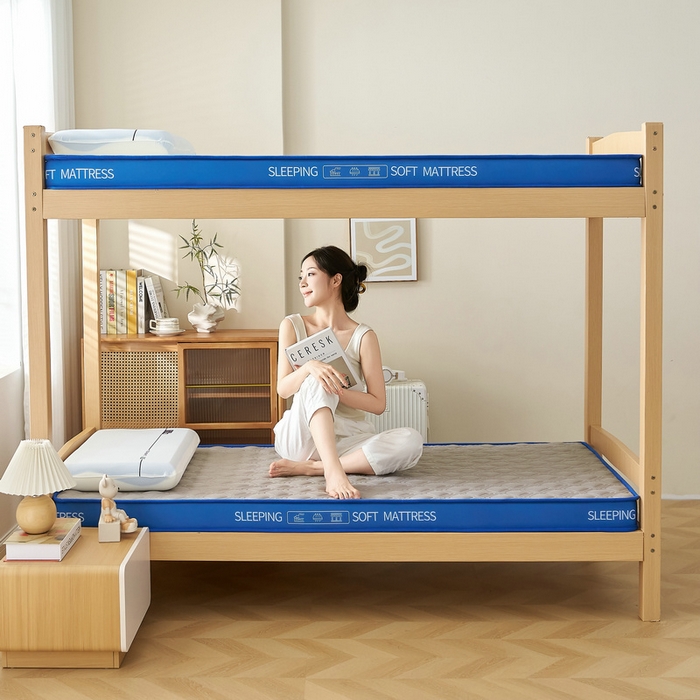 91家纺网 家纺一手货源 找家纺 锦丝钰床垫 2025新款学生网眼透气款乳胶记忆棉床垫 网眼透气款-灰色