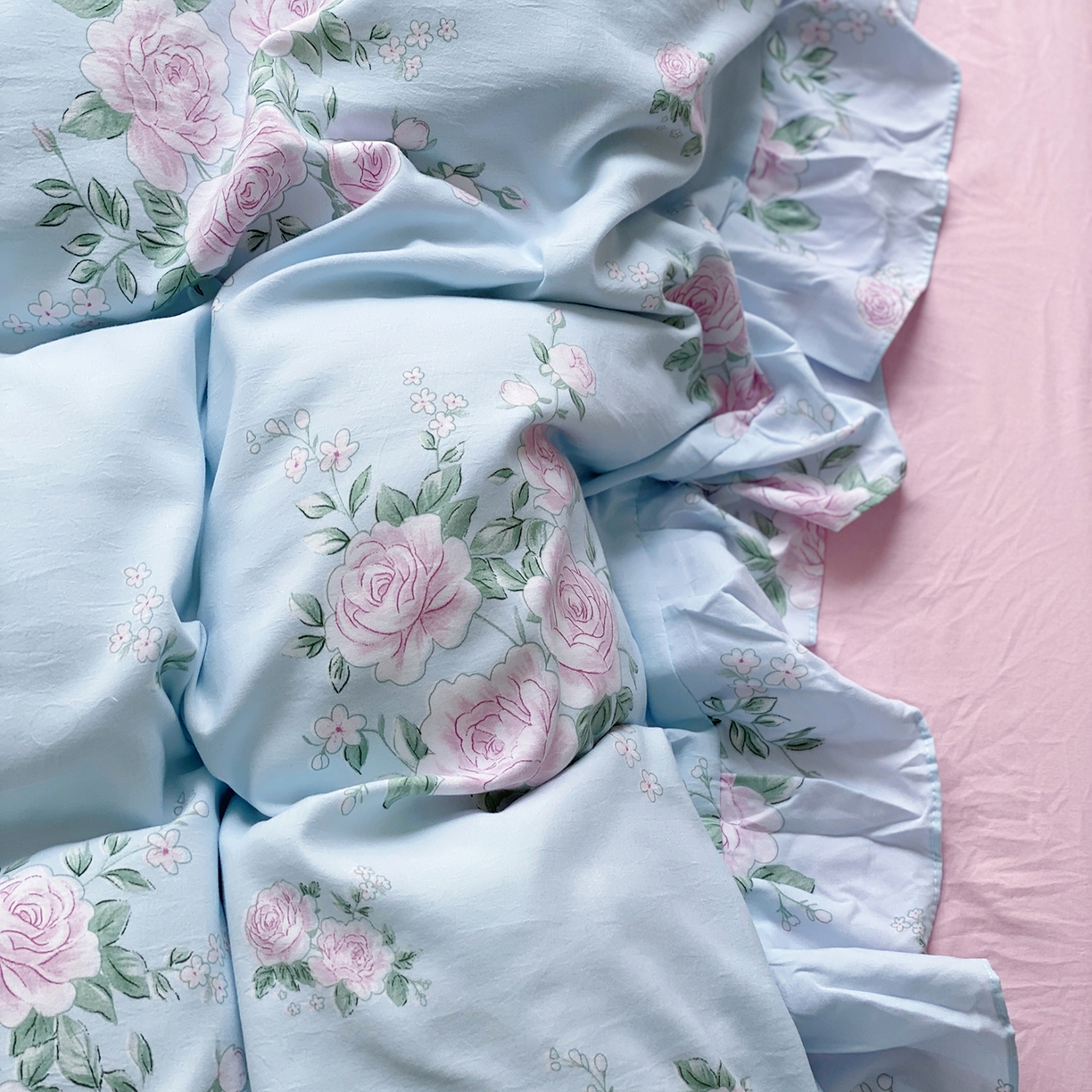 91家纺网 家纺一手货源 找家纺 （总）芷凡家纺2025新款A类加厚超柔水洗棉花边款韩式四件套-风格二