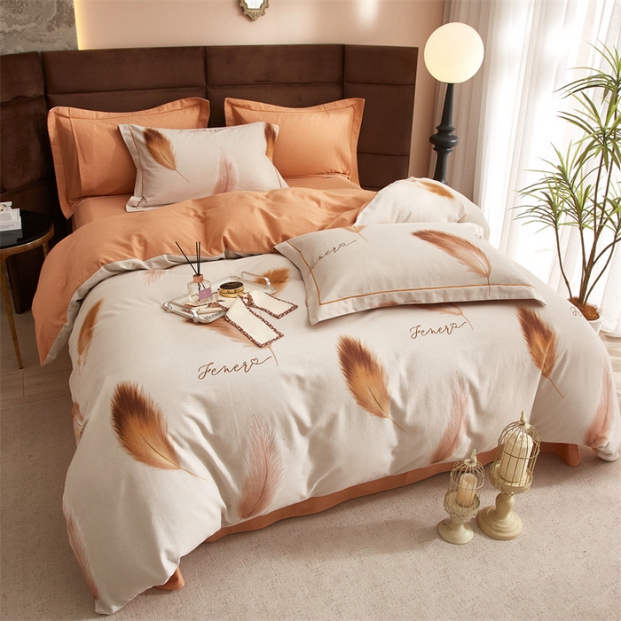 91家纺网 家纺一手货源 找家纺 （总2）2025秋冬新款全棉超柔生态磨毛四件套（32*21支）