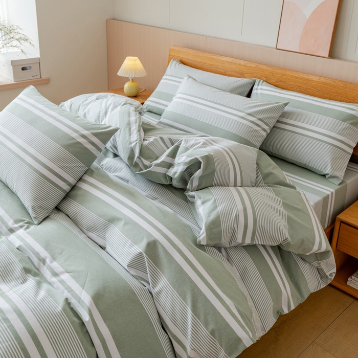 91家纺网 家纺一手货源 找家纺 （总）居美良品 2025新款100%全棉色织老粗布四件套