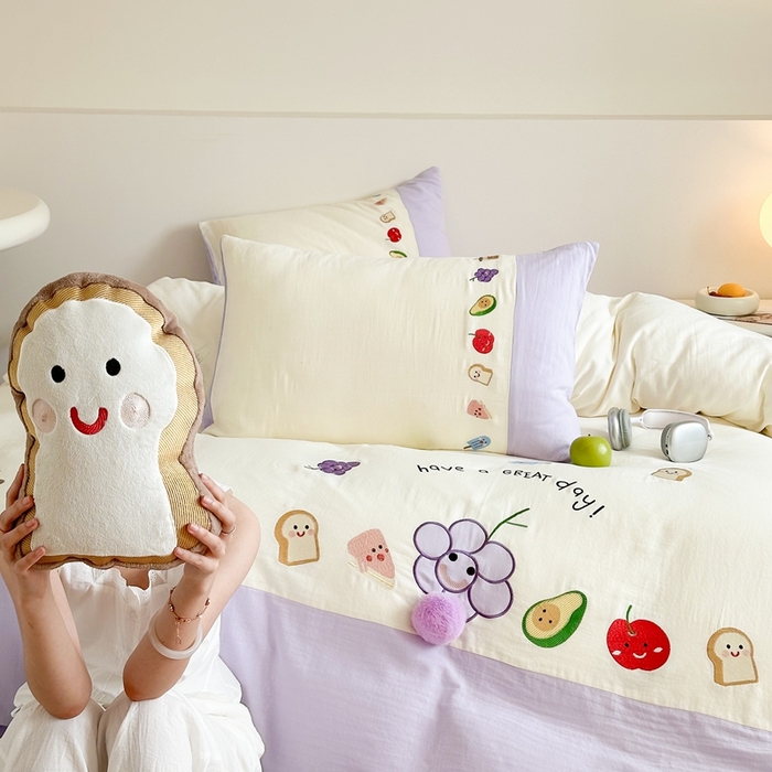 91家纺网 家纺一手货源 找家纺 （总）西西家居2025新款A类超柔有氧双层纱四件套-葡萄多肉（券后不低于328）