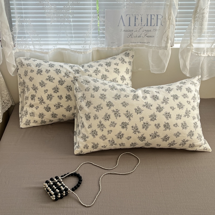 91家纺网 家纺一手货源 找家纺 彩韵家纺 2025新款超柔云感m印花双层纱四件套 桃花朵朵