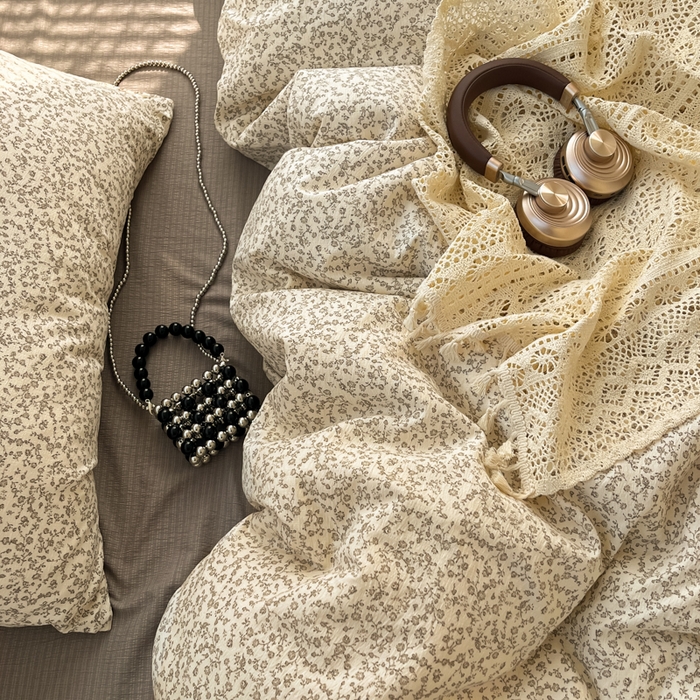 91家纺网 家纺一手货源 找家纺 彩韵家纺 2025新款超柔云感m印花双层纱四件套 枝蔓繁花