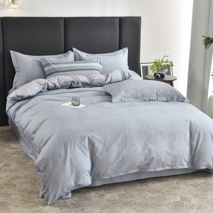 91家纺网 家纺一手货源 找家纺 磨毛世家家纺2025新款金太阳铂金四件套加厚四件套 甜美条