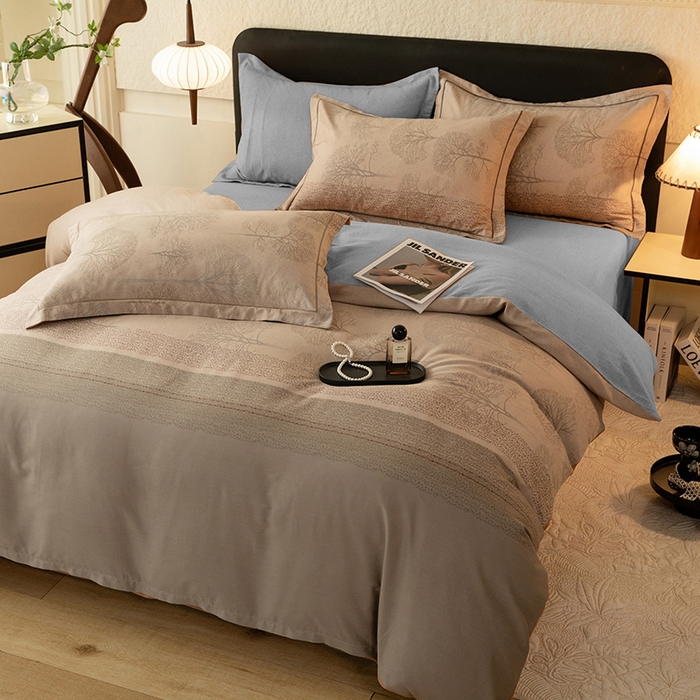 91家纺网 家纺一手货源 找家纺 磨毛世家家纺2025新款金太阳铂金四件套加厚四件套 依恋