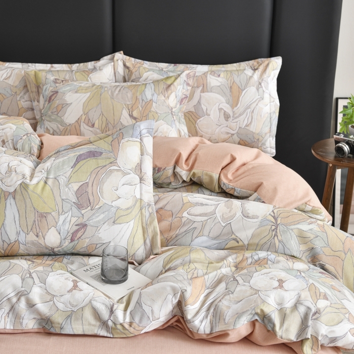 91家纺网 家纺一手货源 找家纺 磨毛世家家纺2025新款金太阳铂金四件套加厚四件套 繁华梦