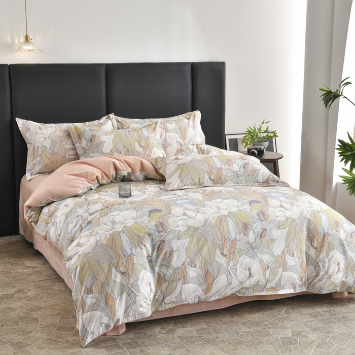 91家纺网 家纺一手货源 找家纺 磨毛世家家纺2025新款金太阳铂金四件套加厚四件套 繁华梦