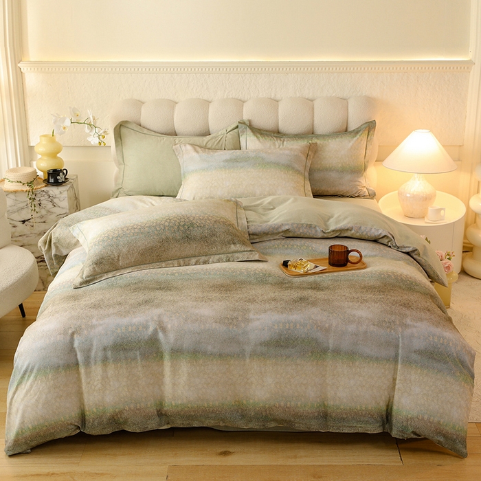 91家纺网 家纺一手货源 找家纺 磨毛世家家纺2025新款金太阳铂金四件套加厚四件套 风驰