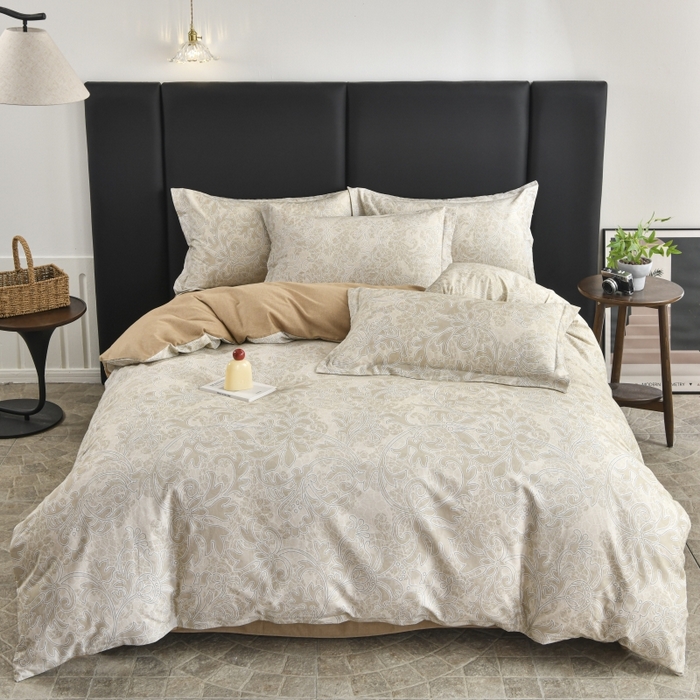 91家纺网 家纺一手货源 找家纺 磨毛世家家纺2025新款金太阳铂金四件套加厚四件套 赫拉