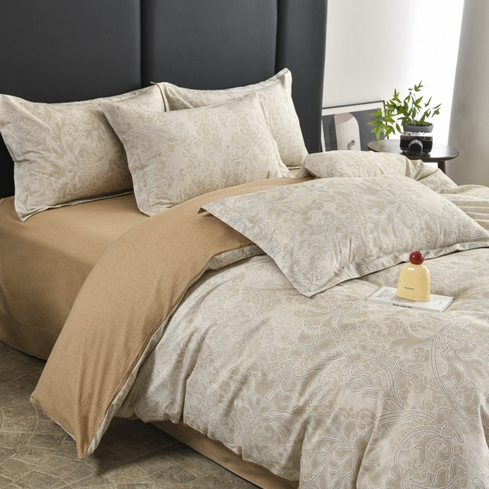 91家纺网 家纺一手货源 找家纺 磨毛世家家纺2025新款金太阳铂金四件套加厚四件套 赫拉