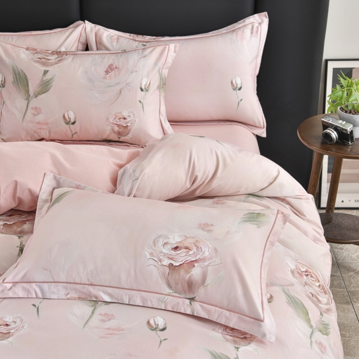 91家纺网 家纺一手货源 找家纺 磨毛世家家纺2025新款金太阳铂金四件套加厚四件套 花开艳丽